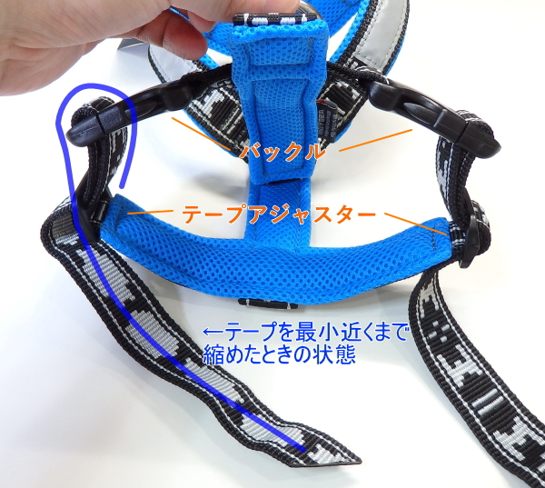 マンマット スマートハーネス MANMAT（ソフトパッド犬用胴輪）｜サイズ調節の方法｜犬グッズ通販HAU